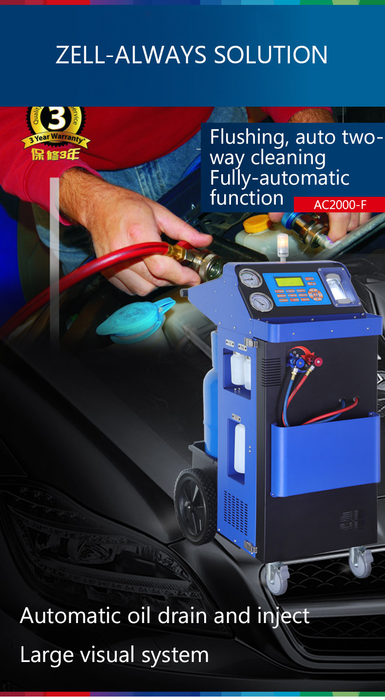 SAE R134a Refrigerant Car AC Flush Machine for Gas Filling Recovery