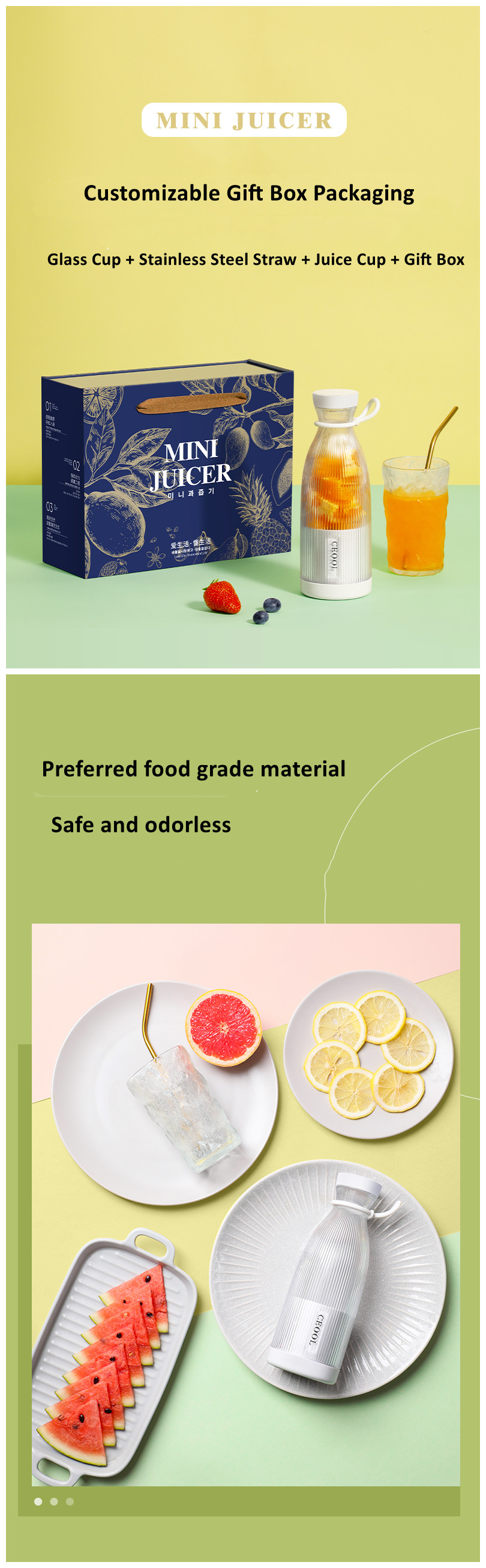 New Design Electric Mini Juicer Blender USB Rechargeable Wireless Smoothie Mixer Fast Portable Juicer Cup For Outdoor