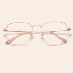 Ultra light Titanium Frame Glasses Polygon Round Customized Logo
