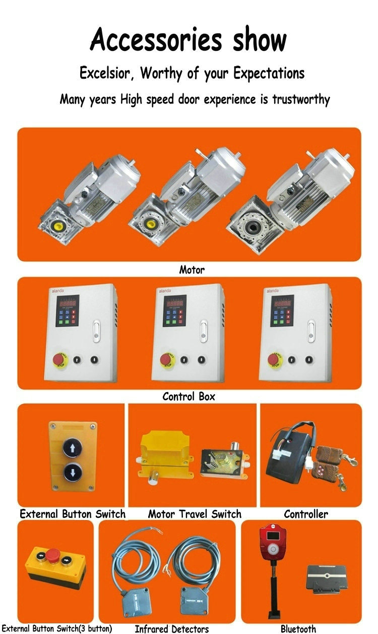 Automatic Flexible Plastic High Speed PVC Roll up Door for Warehouse