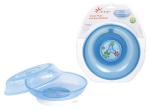 Non Toxic ISO Blue PP Baby Feeding Bowls And Spoons
