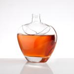 Super Flint Round 750ml Glass Liquor Bottle for Vodka Whiskey Gin Brandy Tequila