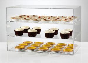 Wholesale Transparent Acrylic Display Showcase / Acrylic Bakery Display Bright Luster For Supermarket from china suppliers