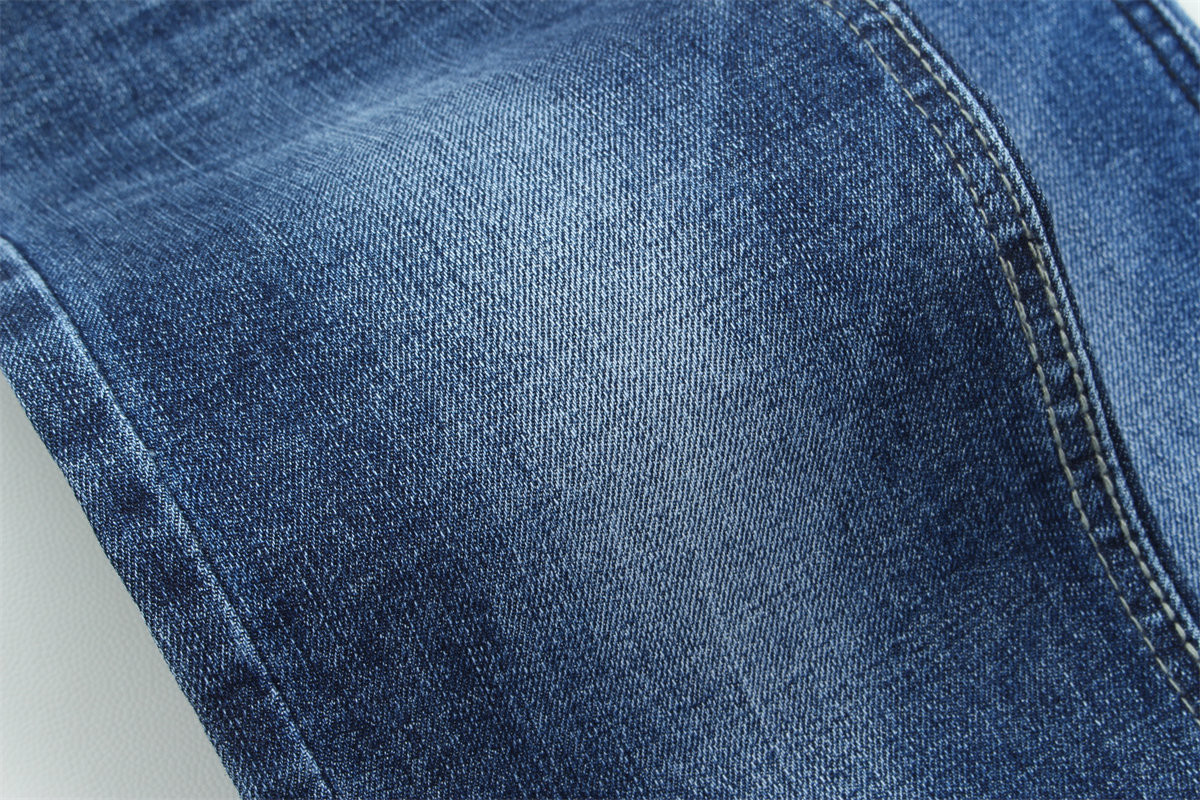 Crosshatch Slub High Stretch Cotton Polyester Spandex Denim Fabric For Men Jeans