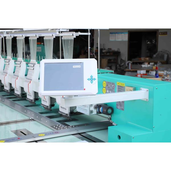 9 Needles 18 Head Flat Embroidery Machine High Speed With Titanium Alloy Hook