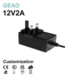 China Dvd 12V 2A Wall Mounted Power Adapters 24W Safety Approval CCC on sale