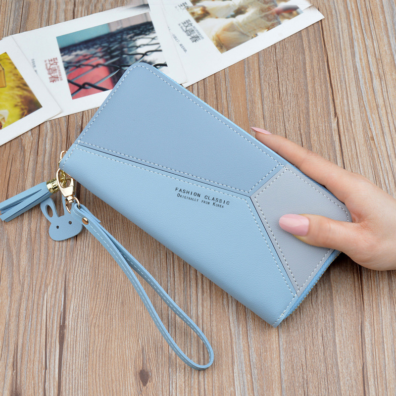 Women Wallet with Rabbit Pendant and Card Holder 19.5cm*9.5cm*2.5cm Package Size Sample