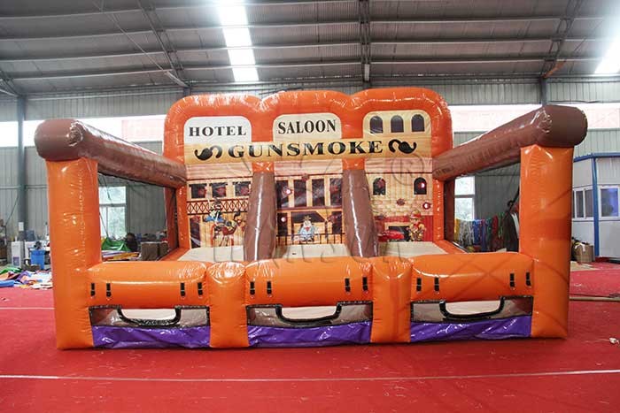Gunsmoke 3 Lane Inflatable Shooting Gallery Indoor / Outdoor Inflatable Games