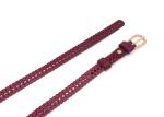 1.8cm Slim Womens Genuine Leather Belt With Hollow