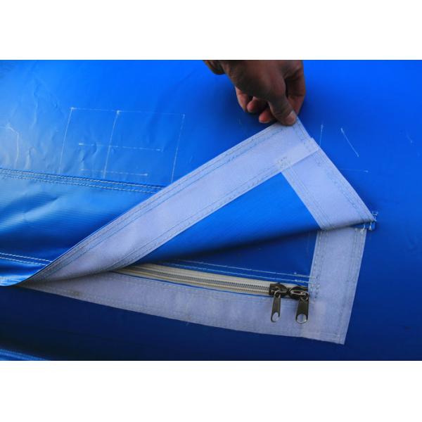 Blue Giant Inflatable Water Slide For Adult 3 Layers Pvc Tarpaulin Material