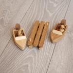 Eco Stacking Handmade Wooden Toys Natural Wooden Building Blocks For Toddlers