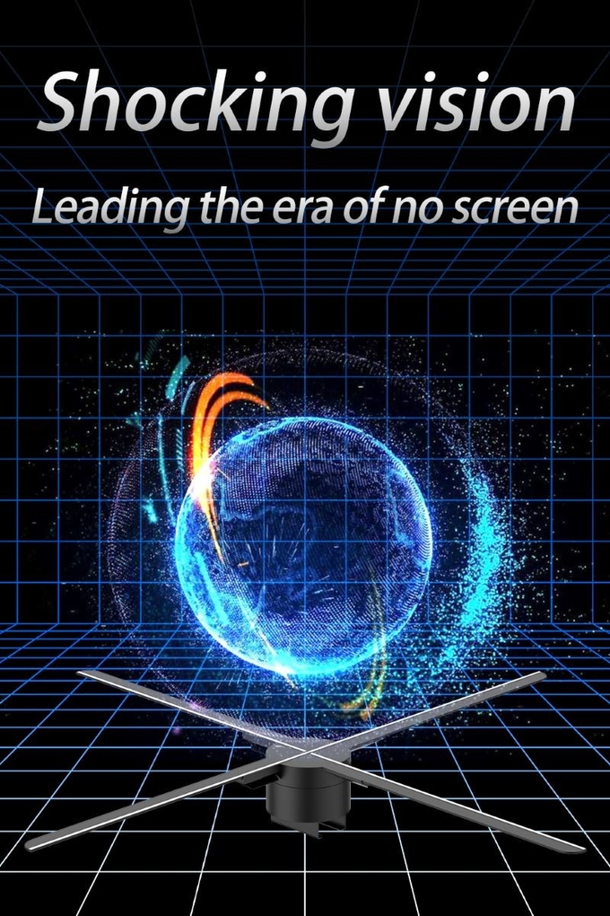 42cm 224LED LED Display Mini Logo Neon HD Access Turnstile Support Holographic LED Fan Projector Adverting 3D Hologram Fan