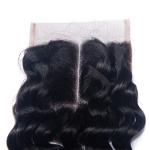 Indian Curly Brown 4x4 Lace Closure Grade 8A Virgin Human Hair Materials