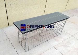 Wholesale Garden Wire Box Stone Box Teak WPC 3.5mm Gabion Bench Seat from china suppliers