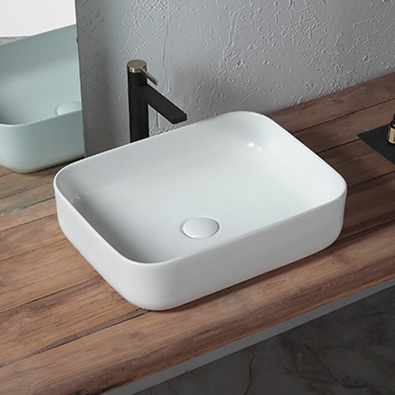 Rectangular Sanitary Ware Basin Countertop Ceramic Washing Basin