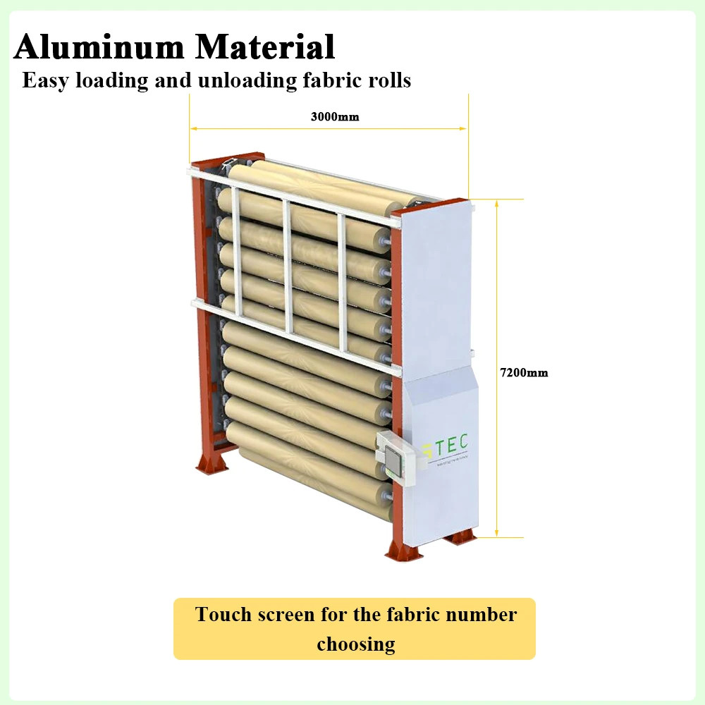 Home Textile Curtain Machine Vertical Storage Carousel With Roller Blind