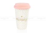 Double Wall Ceramic Custom Coffee Mugs Holiday Thermal Travel Mug
