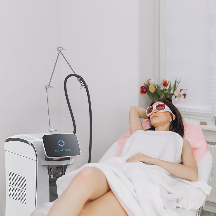 755nm Alexandrite Laser 1064nm Long Pulse Nd Yag Laser Hair Removal Stationary Candle