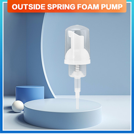 0.4 Cc Foam Output Facial Cleanser for Core Inside/outside Market with transparent /opaque-white overcap