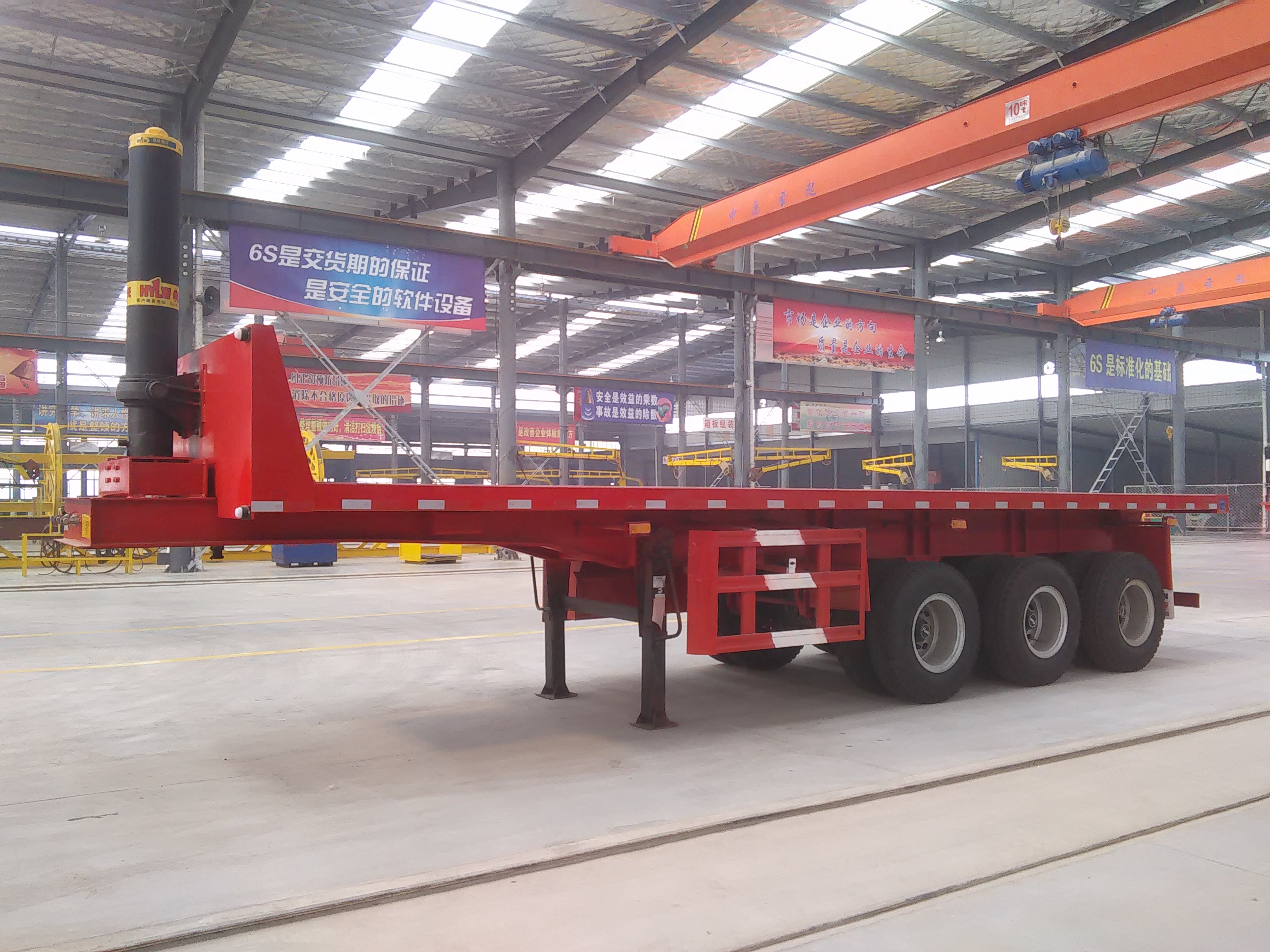 2 Axles Tipping Dump Skeleton 40ft Container Tipper Trailer Chassis for 20ft Container
