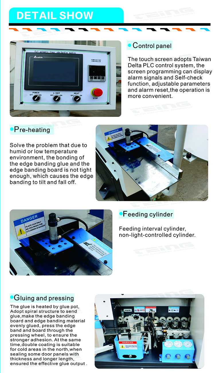 CE Certified Automatic Edge Bander SKY390 and Panel Length ≥120mm for Woodworking