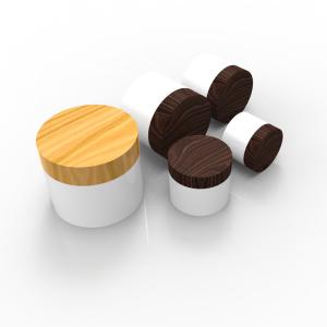 Wholesale Silk-screen Printed 10g 20g 30g 50g 100g 150g 200g 250g Double Wall PP Jar with Bamboo Cap from china suppliers