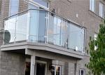 304 316 Stainless Steel And Glass Railing Systems , Tempered Glass Balcony