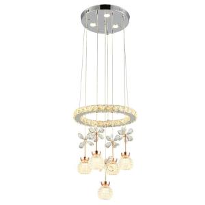 Wholesale Circle Round Modern Crystal Pendant Light For Indoor House Lighting Fixtures from china suppliers