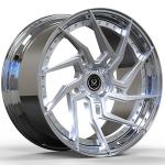 22x12 2 Piece Forged Wheels Polish Barrel Brush Disc 5x112 For Benz Sl500