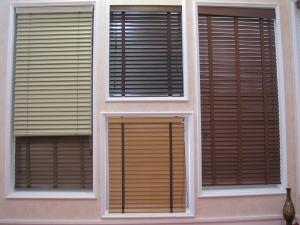 Wholesale 35mm 100% basswood venetian blinds for windows with steel headrail and wooden bottomrail from china suppliers