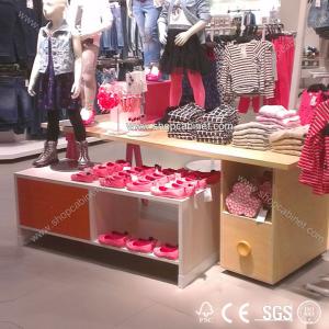 Wholesale High-end elegant clothes store wood display shelf from china suppliers