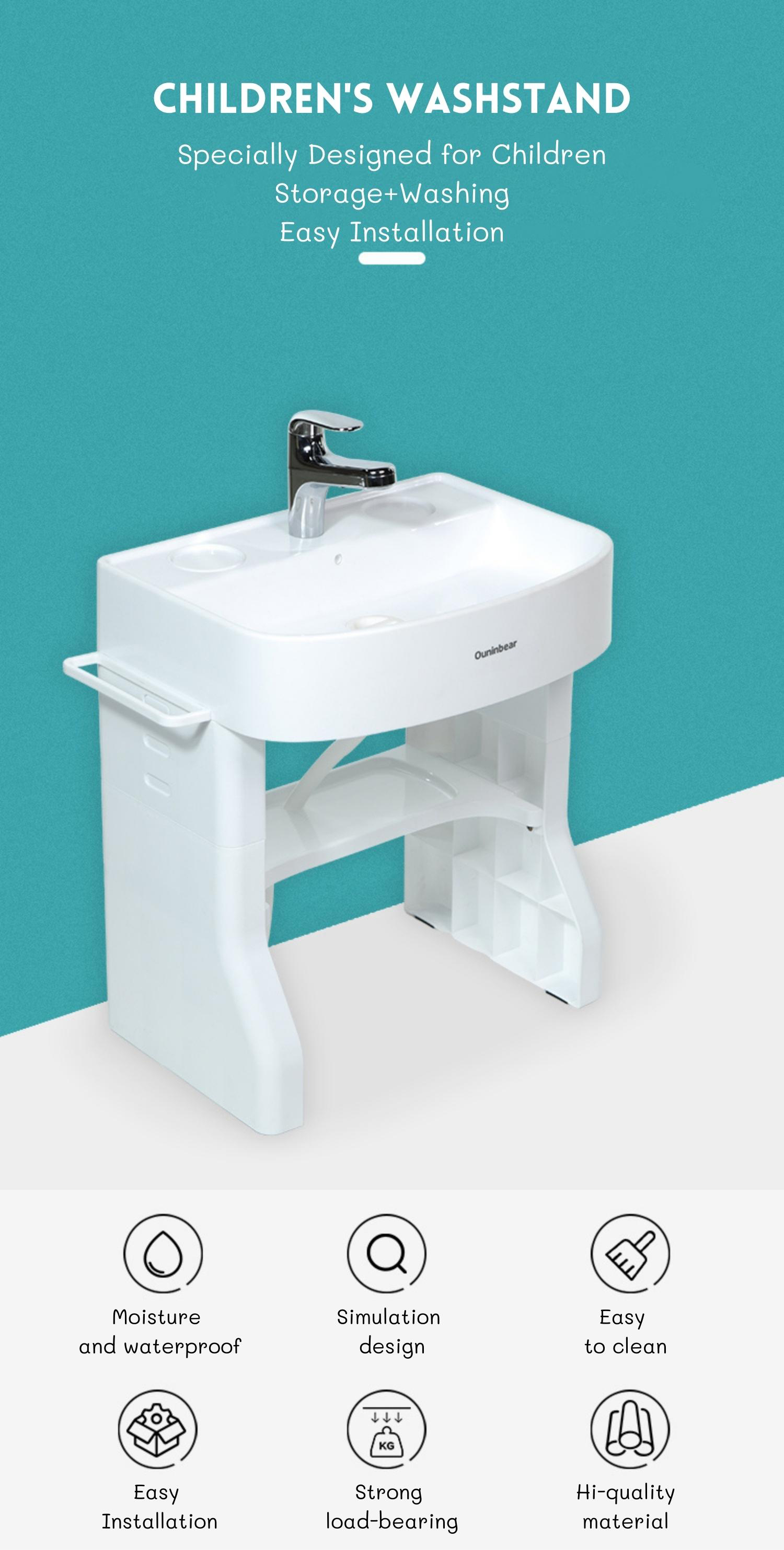 OEM ODM Acceptable CPC 2023 Style Emulation Hand Wash Stand For Children Baby Wash Basin