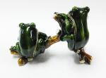 Cute frog metal rhinestone box wholesale frog jewelry boxes custom jewelry boxes