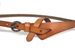 Brown Slim 13mm Womens Genuine Leather Belt For Dress