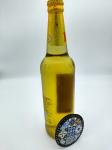 Tinplate Metal Pin Badges , Round Barcelona Bottle Opener Button On 75mm