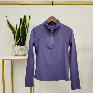 Wholesale Purple Horse Riding Base Layer Women Equestrian Shirts Elastic Clothing from china suppliers
