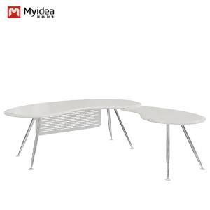 Wholesale White Snow Mountain Table And Metal Feet , Staff Executive Modern Office Workstation Desk from china suppliers