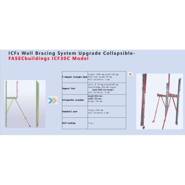 ICF Braces 2mm Thickness Steel Bracing For ICF Walls Customized Color
