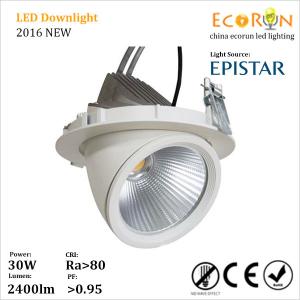 Wholesale new 15w 20w 30w cob gimbal downlight dimmable AC90-277V with meanwell driver from china suppliers
