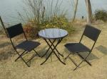 Pool / Beach Leisure Resin Wicker Chair Set With Aluminum Frame