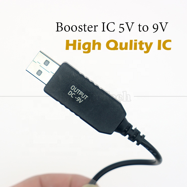 High Quality Booster 5V USB to 9V DC 5.5x2.1mm Step Up Converter Power Charger Cable for Wifi Router Modem