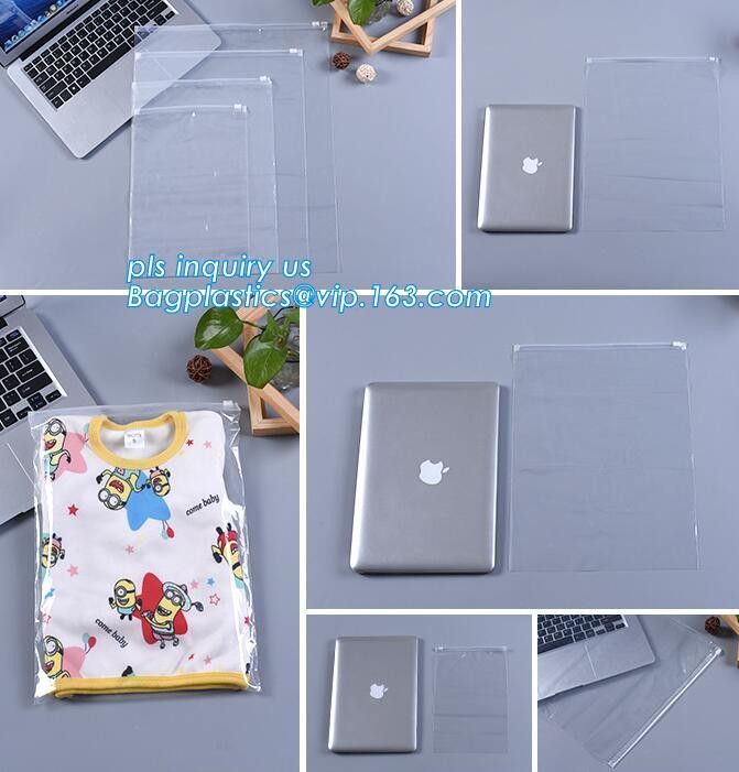 frosted plastic slider zipper packing bag for underwear, Tight zipper top cloth packing slider plastic bags
