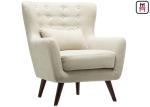 Nordic Style Cozy Armrest Single Sofa Chair Comfortable Wood Leg For Home /