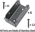 Single-side Bracket 2x4 Wood Pergola/Gazebo Saddle Joist Stainless Steel