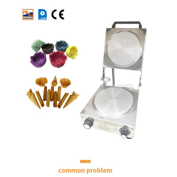 Cone Waffle Oven Equipment , Durable And Safe Aluminum , Template Manual Control Of Time And Temperature .