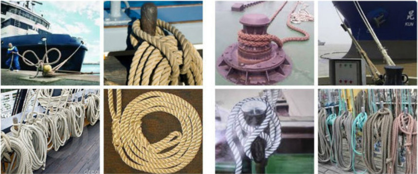 High Strength Marine Mooring Rope Multi - Colored Sailing Rope Low Elongation