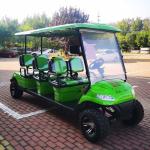 Green 6 Person 35 Mph Electric Golf Cart Club Car ODM OEM lead-acid battery