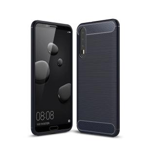 Wholesale For huawei p20 lite cell phone case Brushed Carbon Fiber TPU Silicone Phone Back Cover from china suppliers