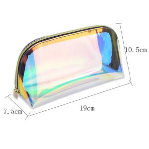 Wholesale Eco Friendly Transparent Travel Holographic TPU Cosmetic Bag With Zipper from china suppliers