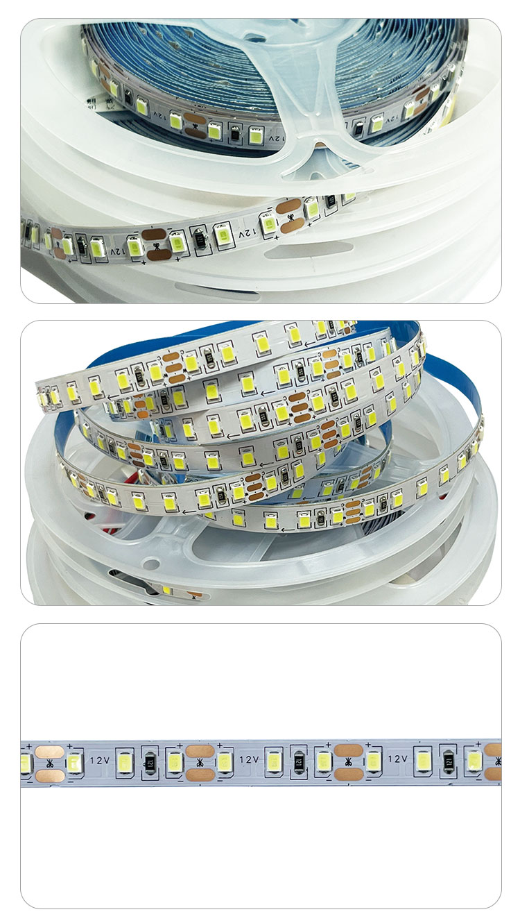 DC24V 12V SMD2835 Electroplate PCB 120Ds 8mm Ra 80 12000K LED Light Strip for Residential